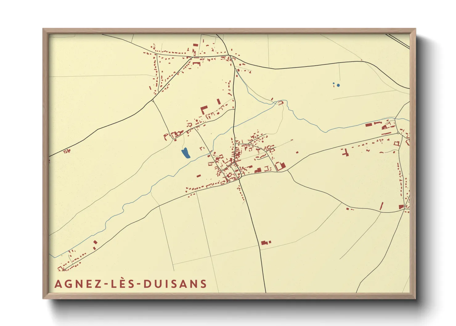 Une affiche de carte sur Agnez-lès-Duisans