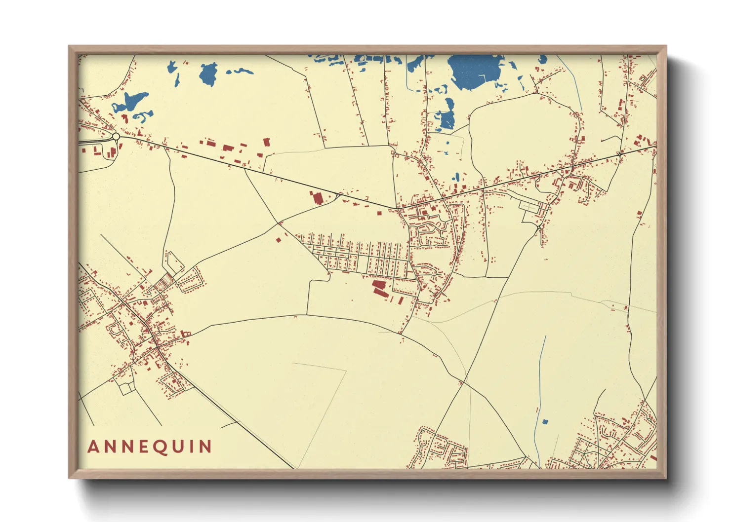 Une affiche de carte sur Annequin