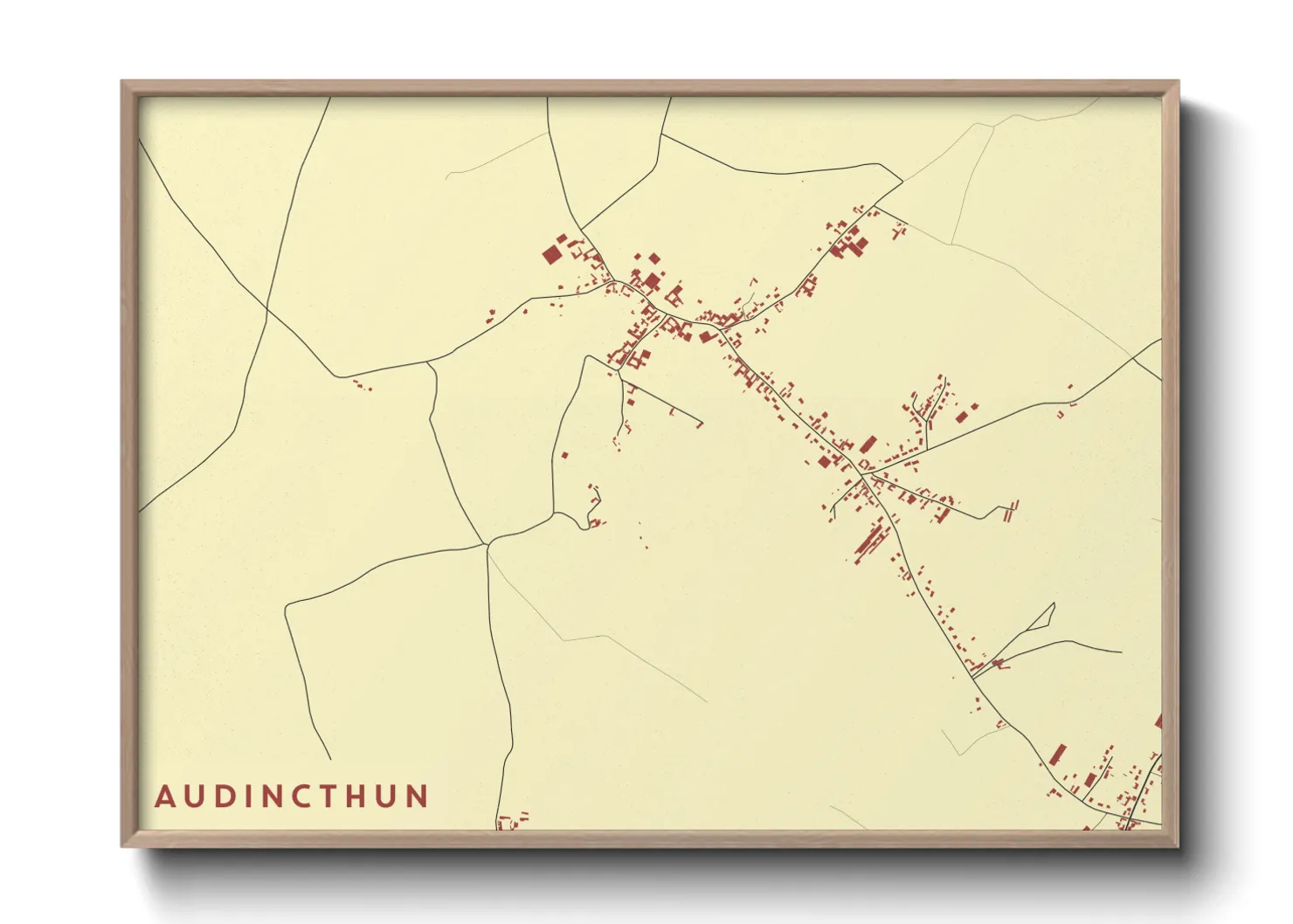 Une affiche de carte sur Audincthun