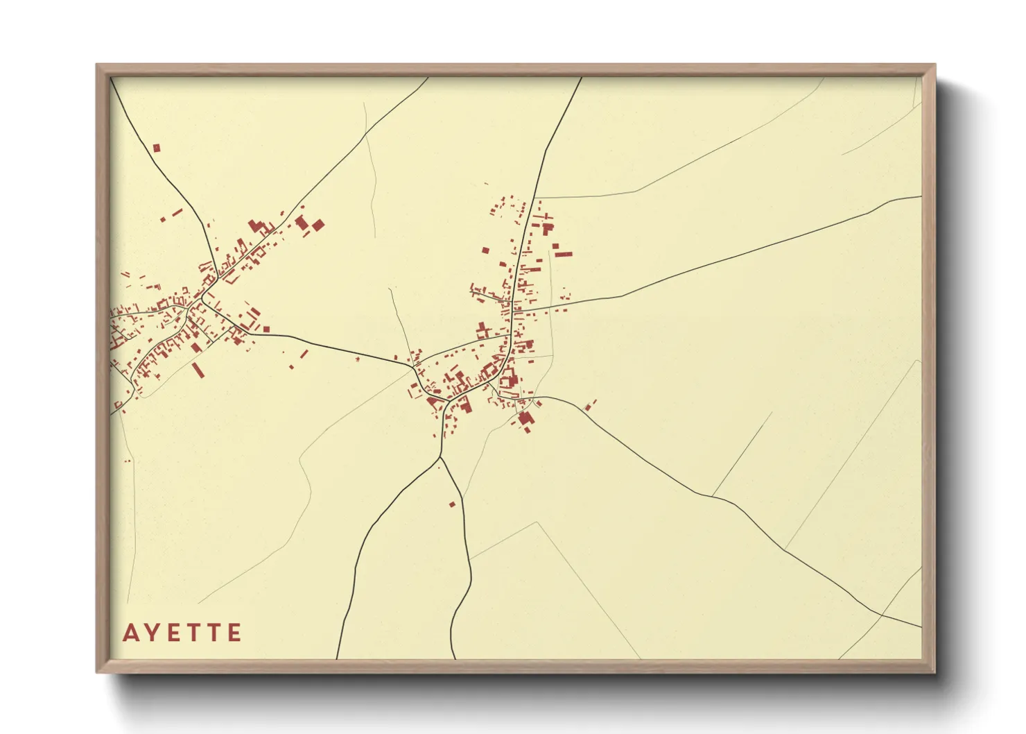 Une affiche de carte sur Ayette