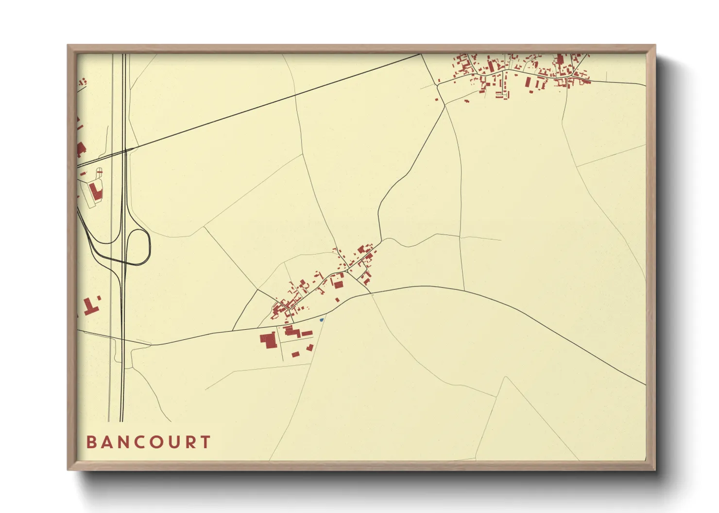 Une affiche de carte sur Bancourt