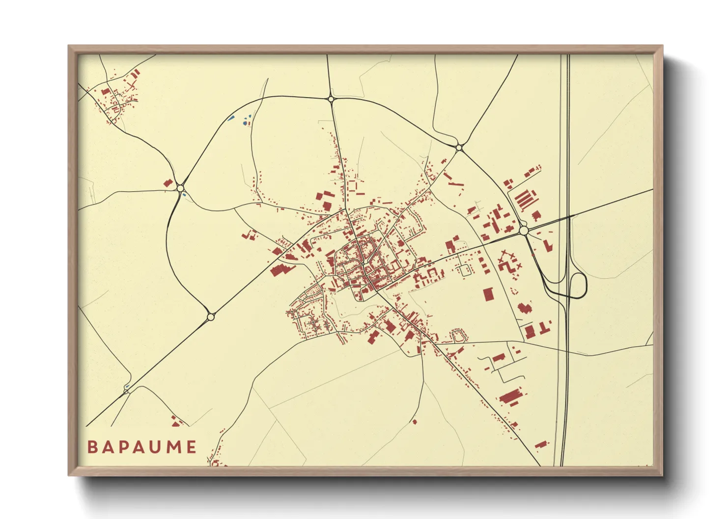 Une affiche de carte sur Bapaume