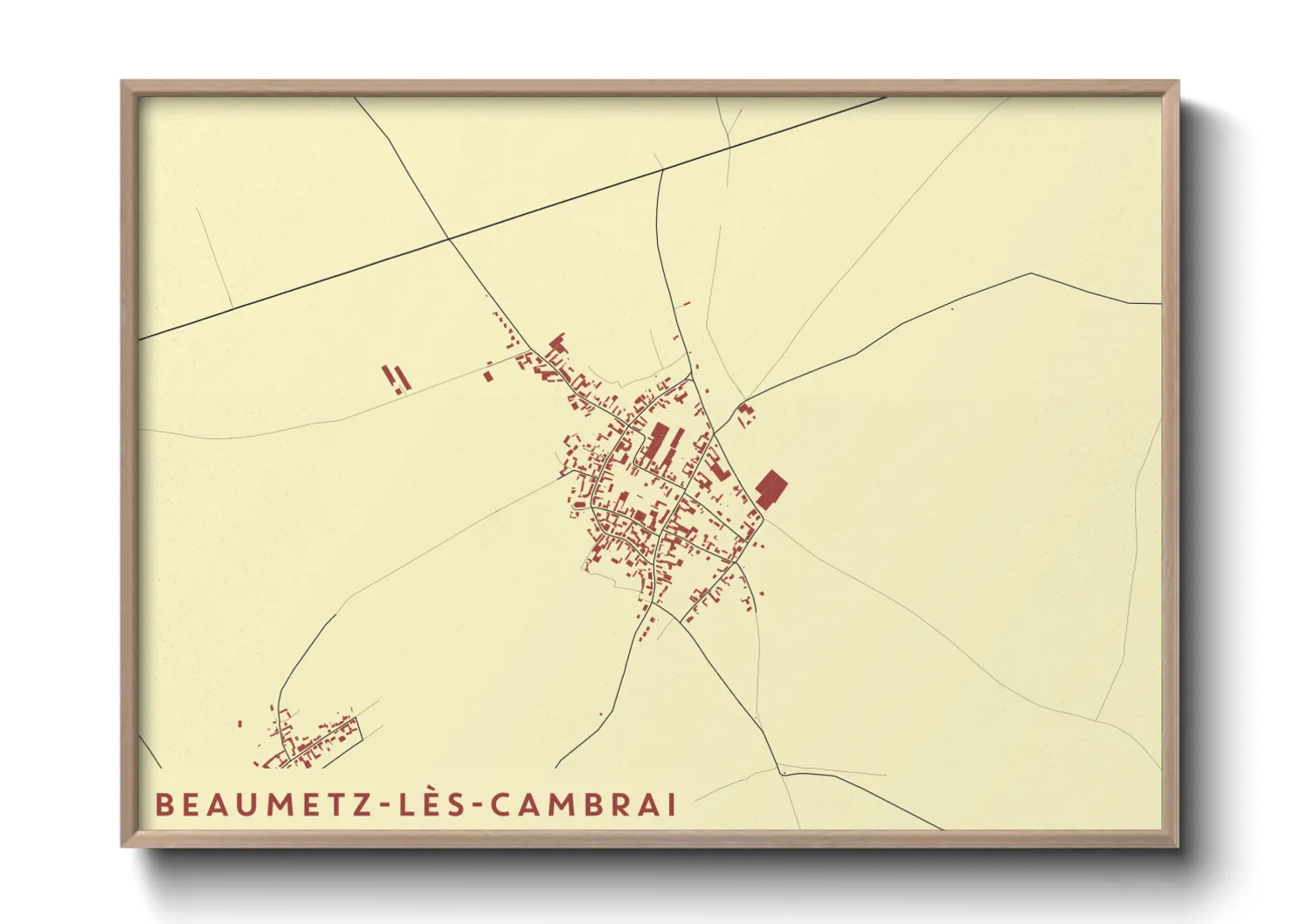 Une affiche de carte sur Beaumetz-lès-Cambrai