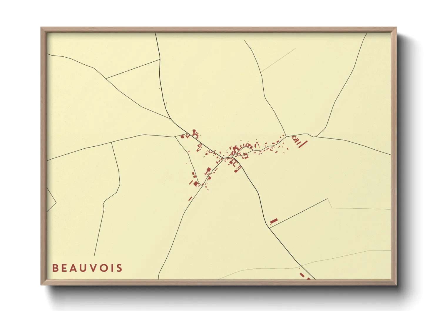 Une affiche de carte sur Beauvois
