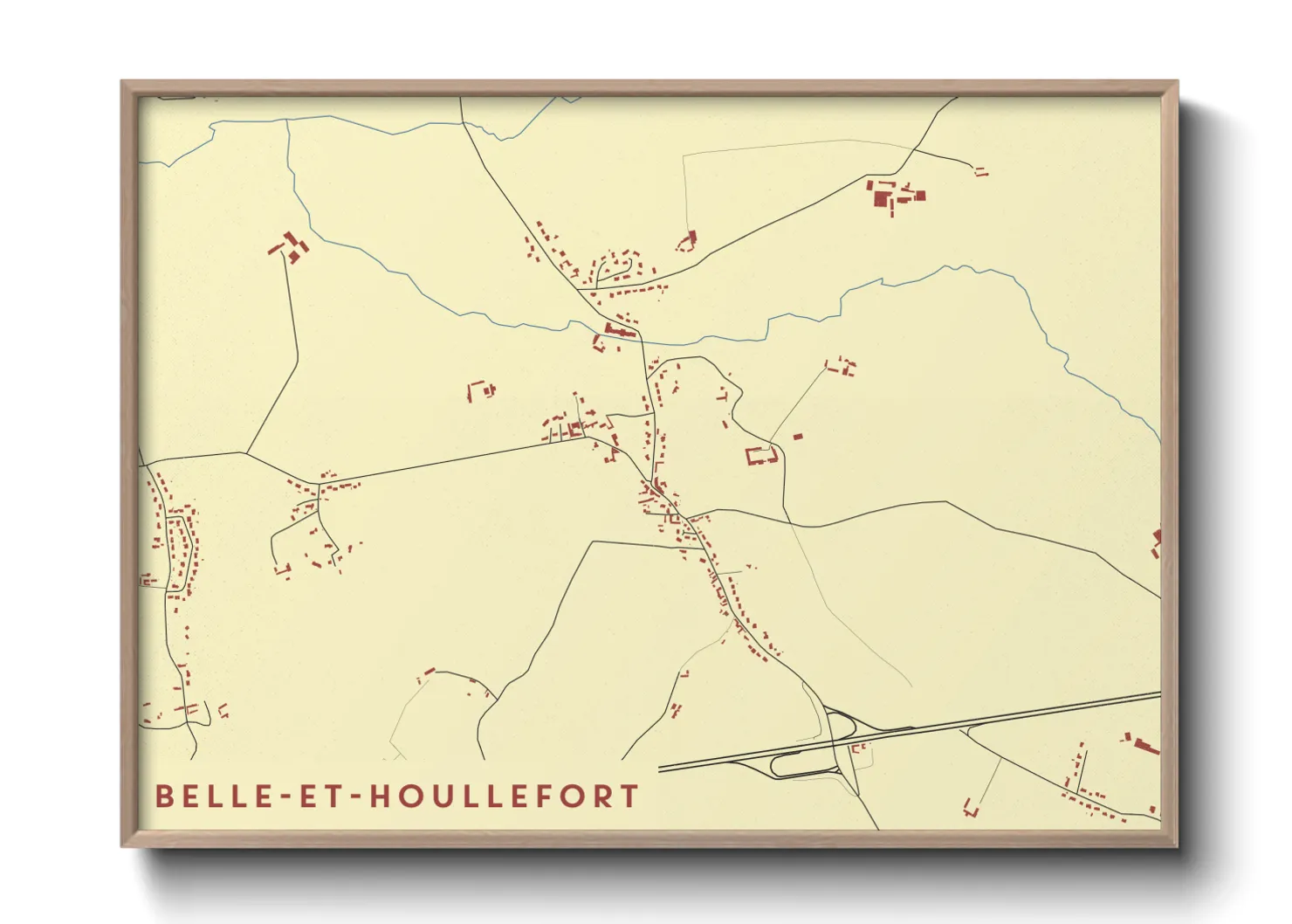 Une affiche de carte sur Belle-et-Houllefort