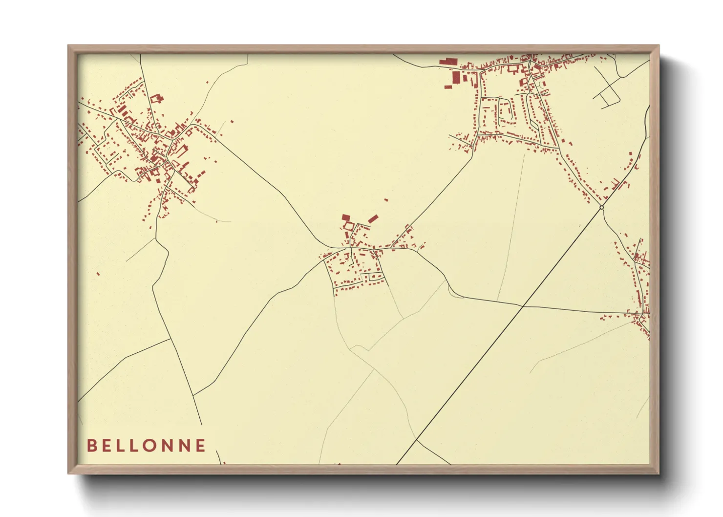 Une affiche de carte sur Bellonne