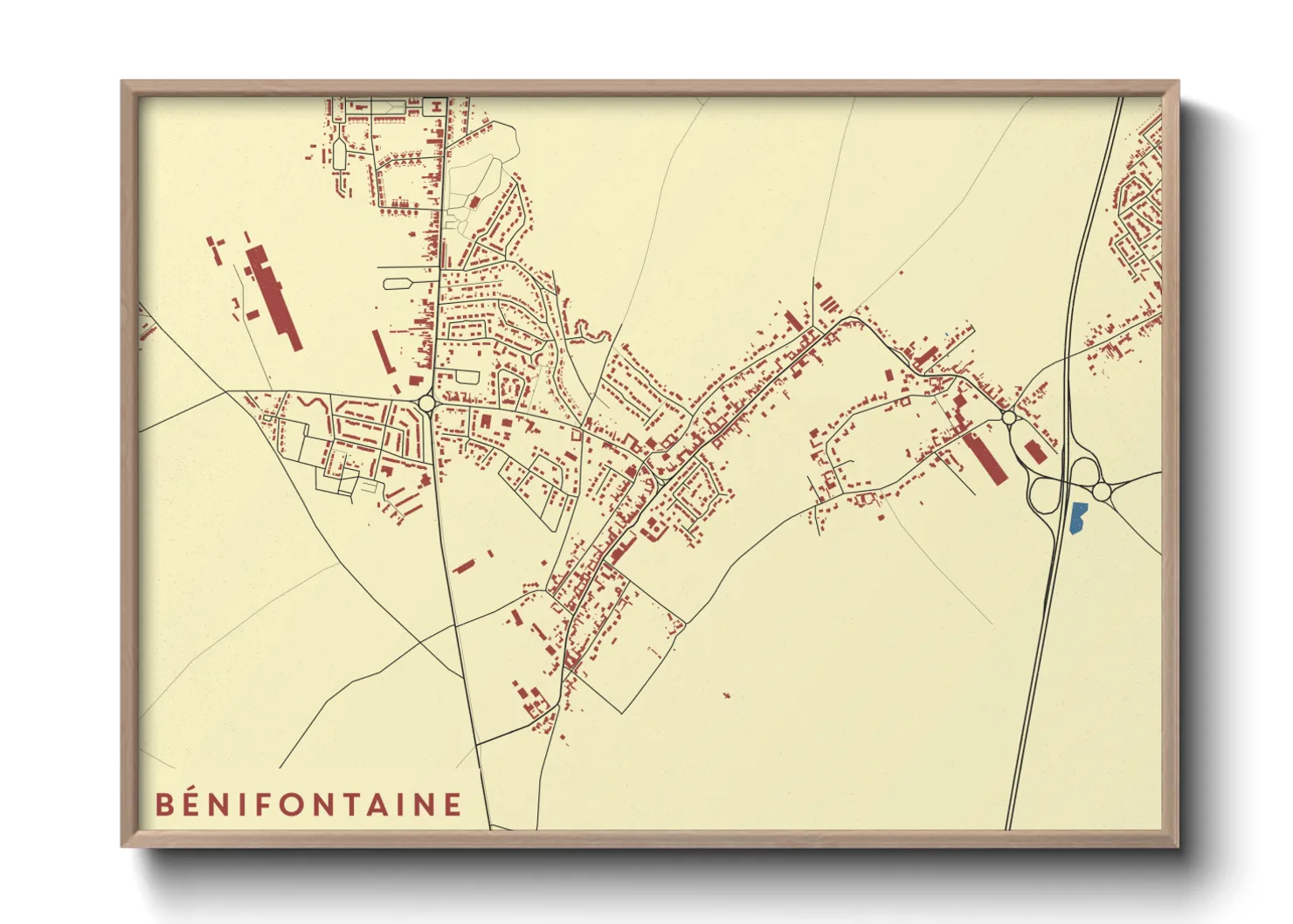 Une affiche de carte sur Bénifontaine