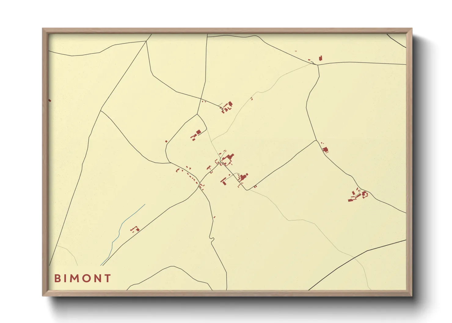 Une affiche de carte sur Bimont