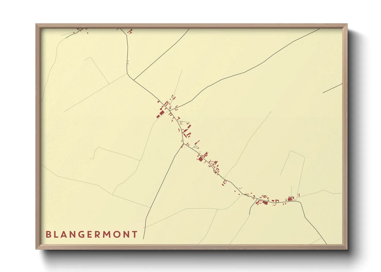 Une affiche de carte sur Blangermont