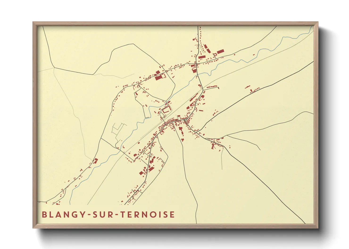 Une affiche de carte sur Blangy-sur-Ternoise