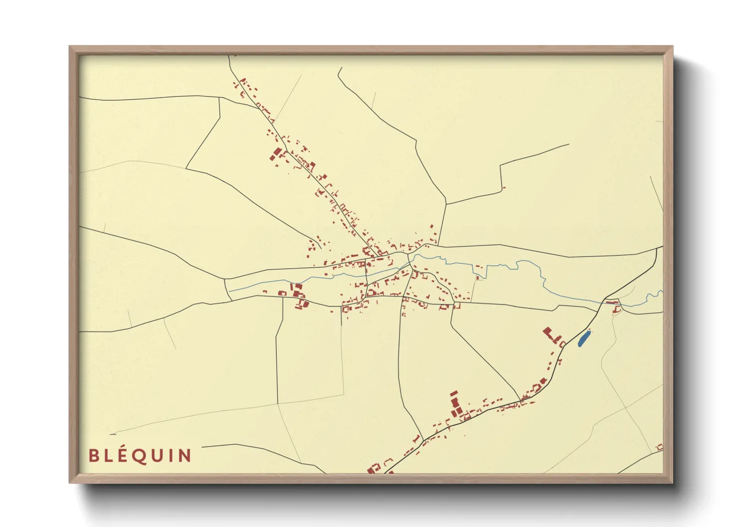 Une affiche de carte sur Bléquin