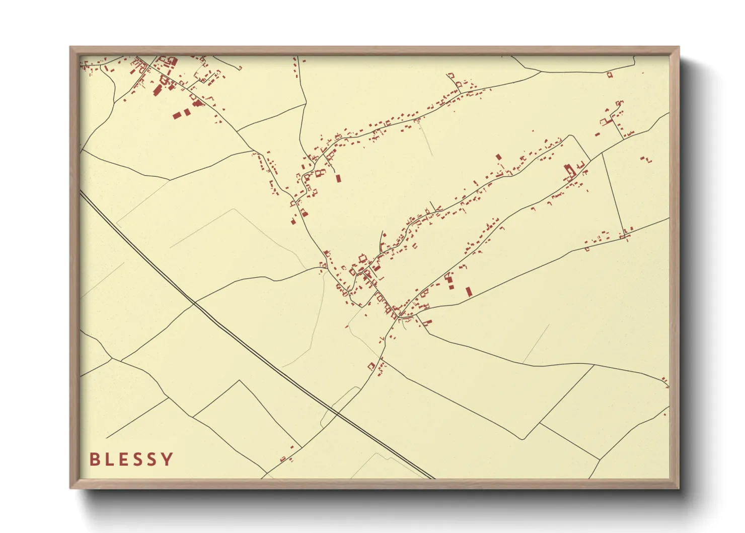 Une affiche de carte sur Blessy