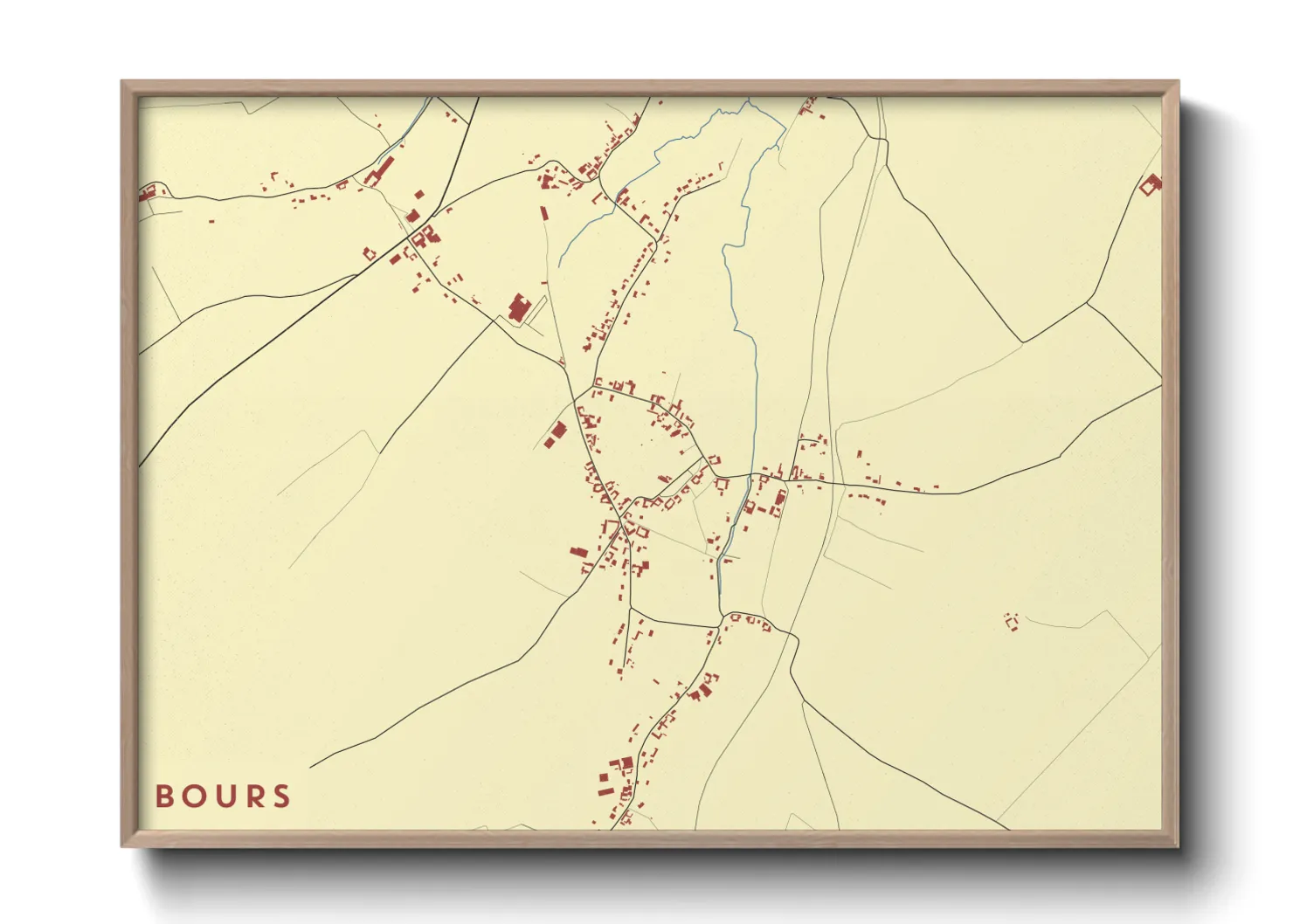 Une affiche de carte sur Bours