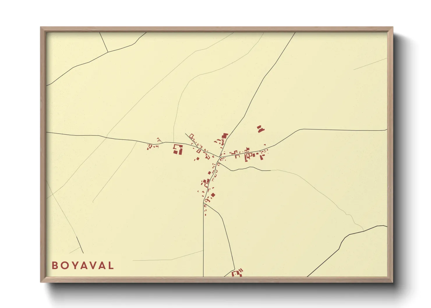 Une affiche de carte sur Boyaval