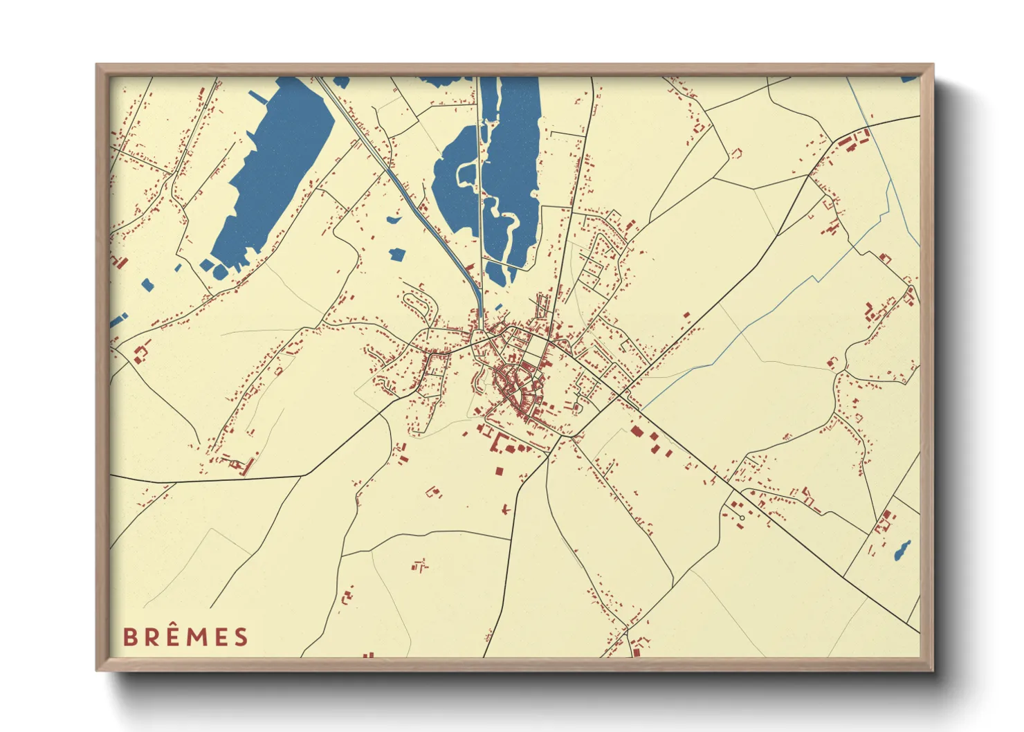 Une affiche de carte sur Brêmes