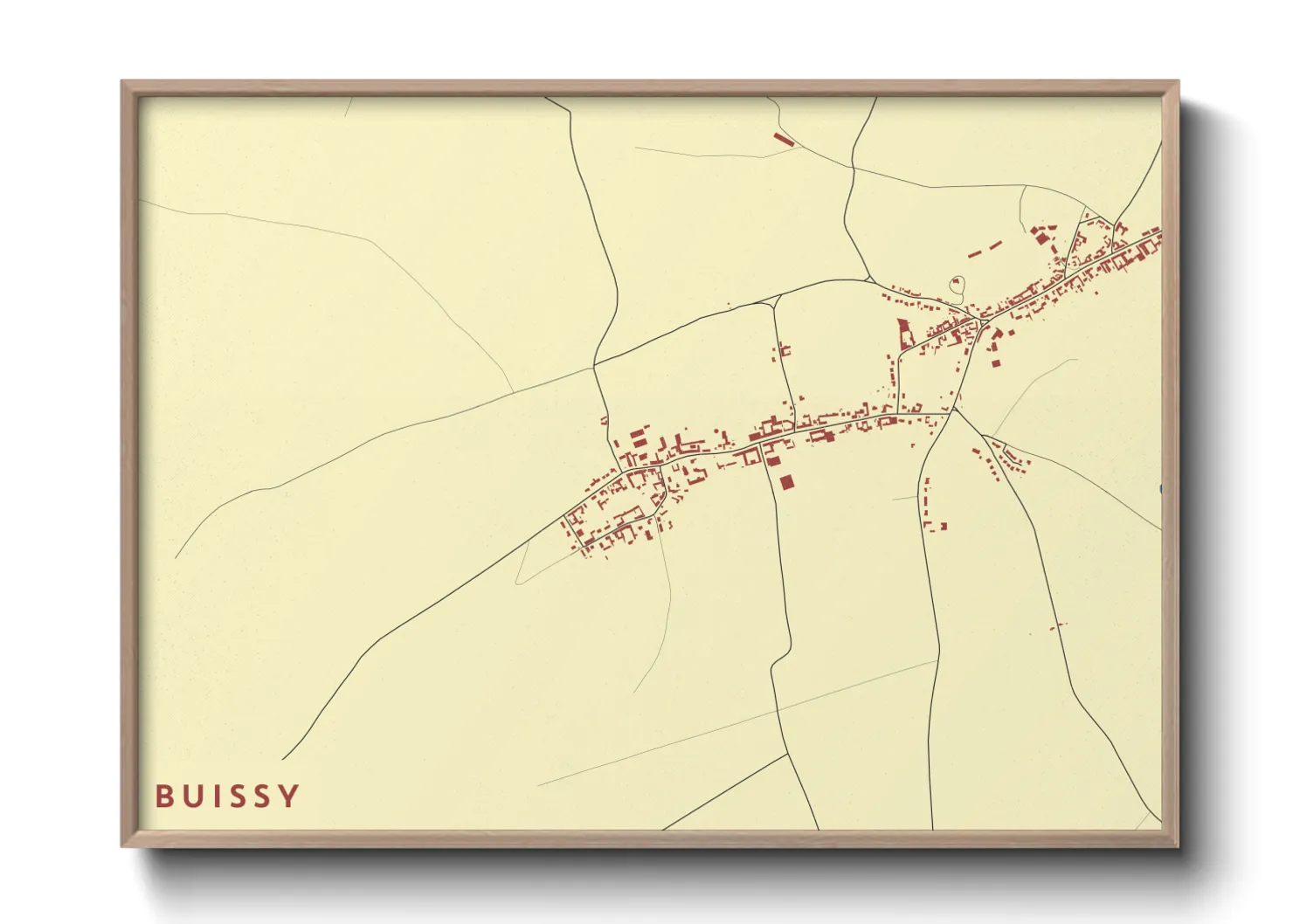 Une affiche de carte sur Buissy