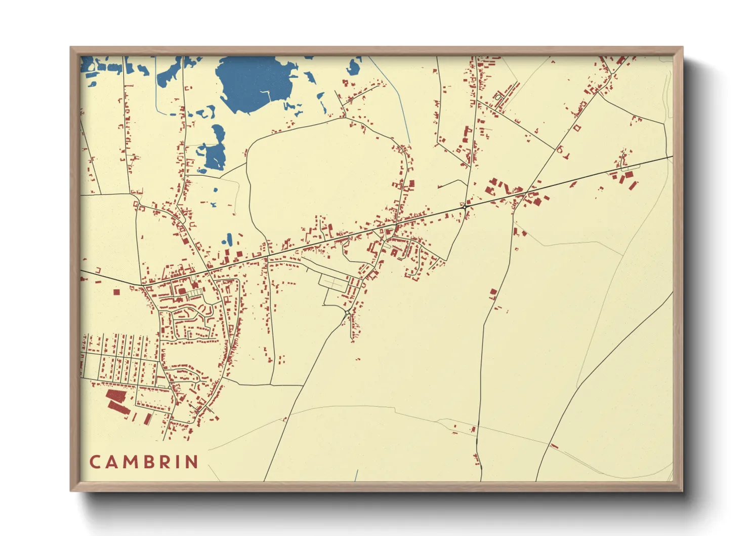 Une affiche de carte sur Cambrin