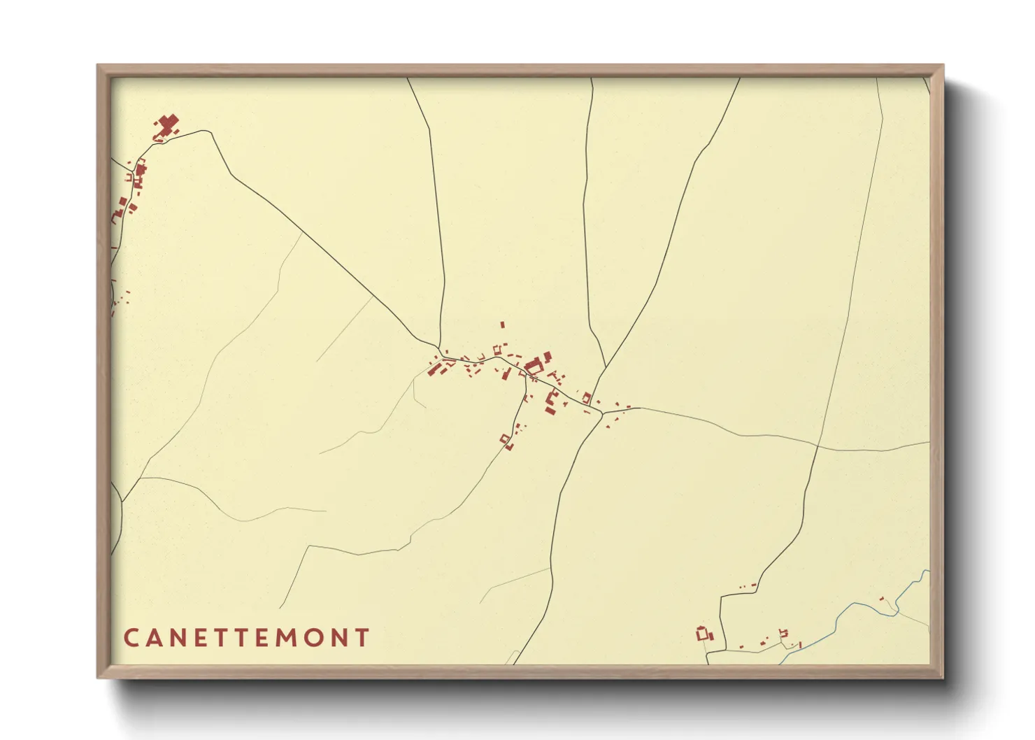 Une affiche de carte sur Canettemont