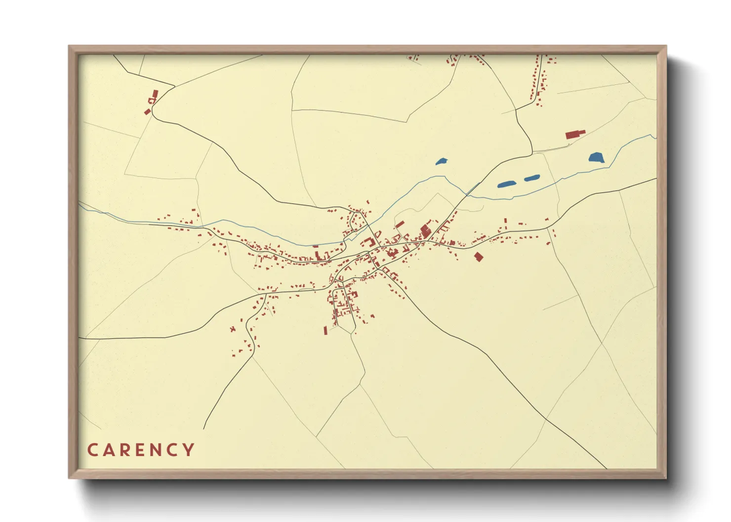 Une affiche de carte sur Carency