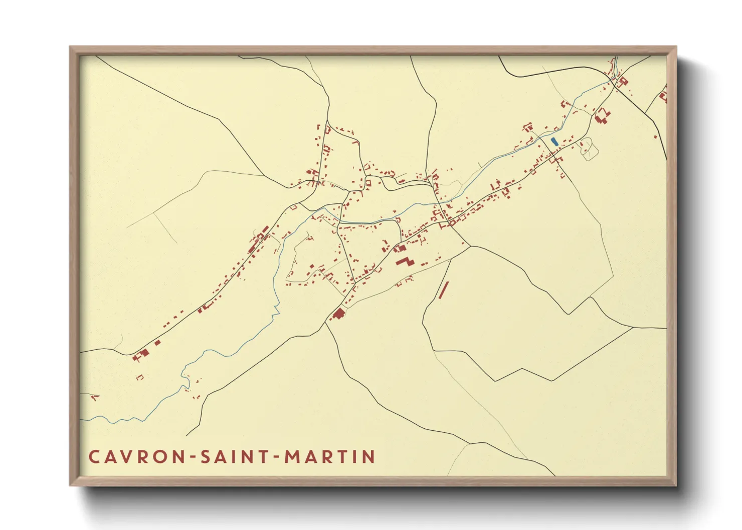 Une affiche de carte sur Cavron-Saint-Martin
