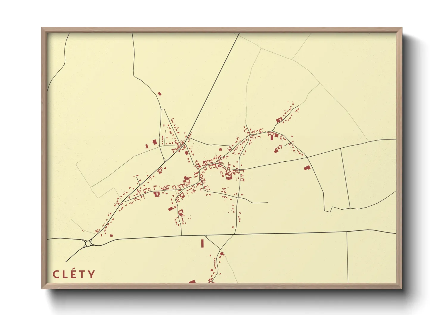 Une affiche de carte sur Cléty