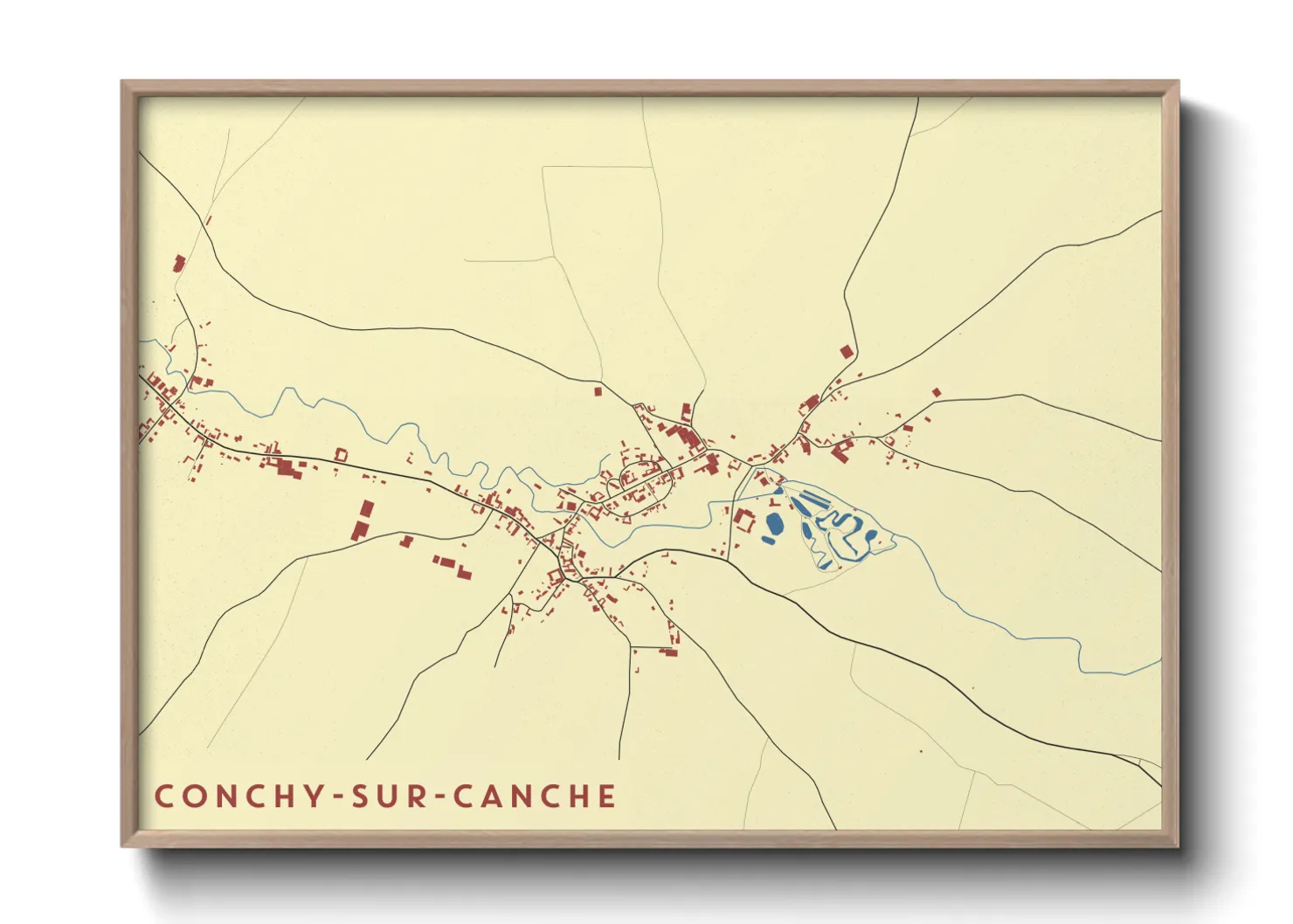 Une affiche de carte sur Conchy-sur-Canche