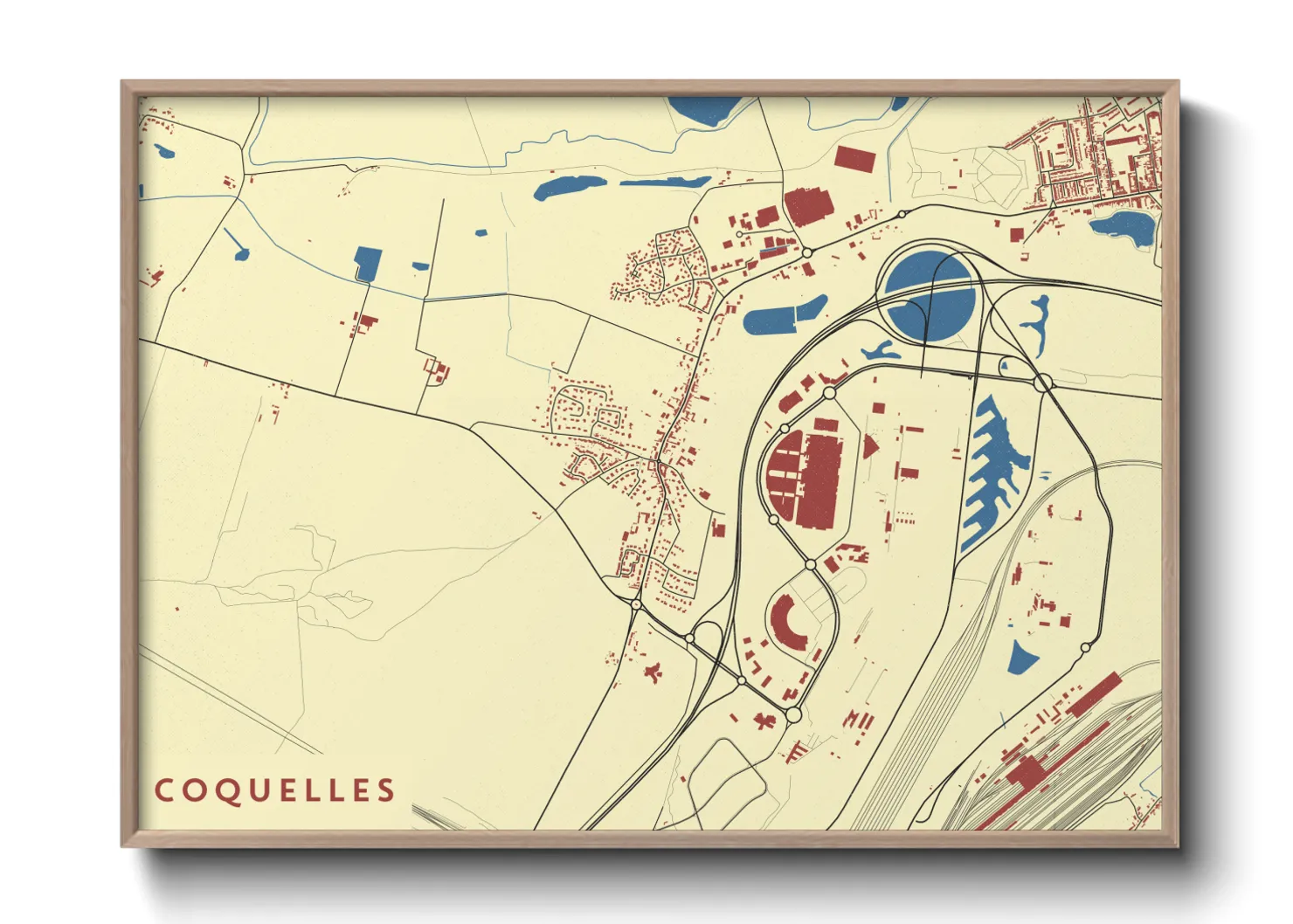 Une affiche de carte sur Coquelles