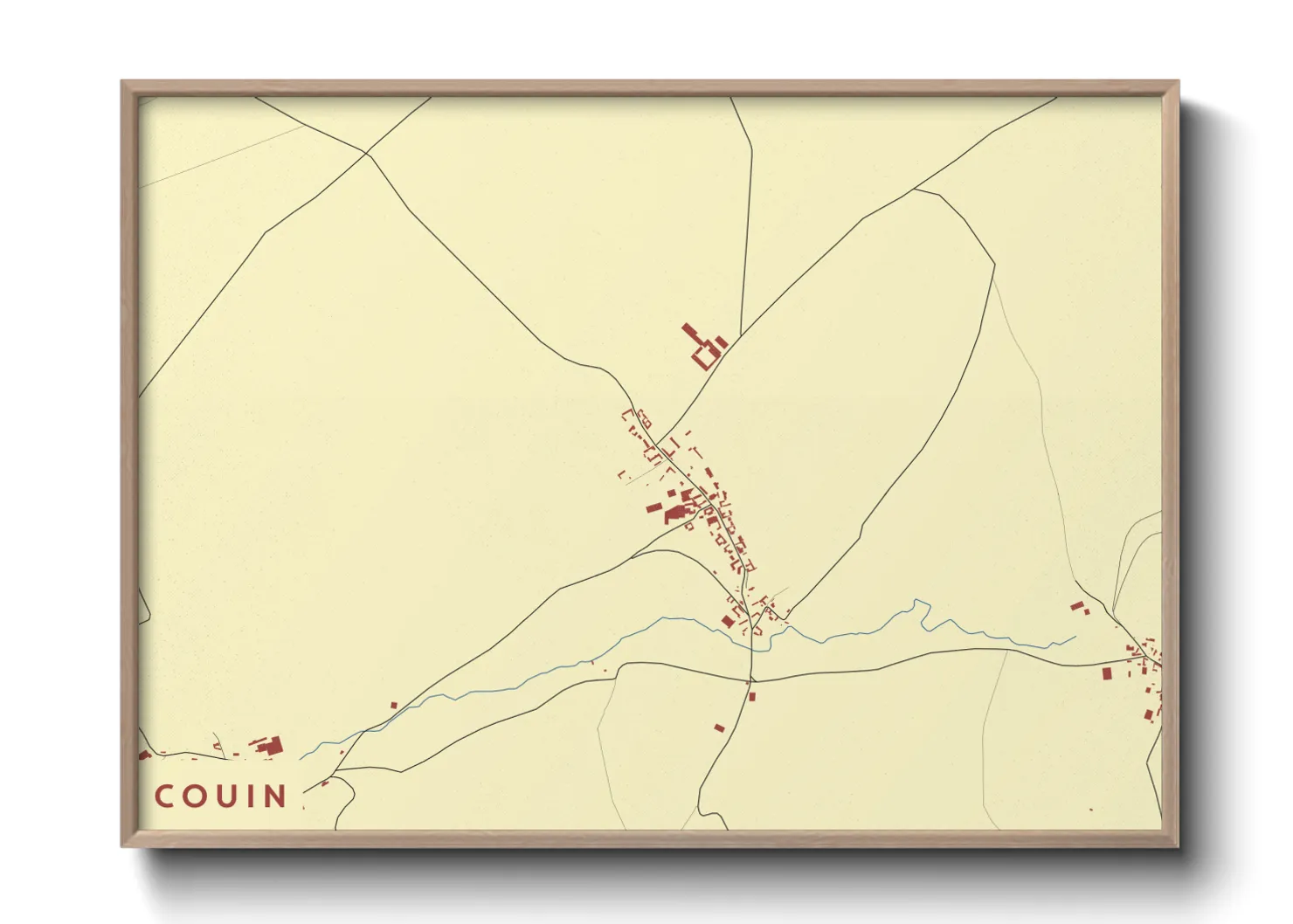 Une affiche de carte sur Couin