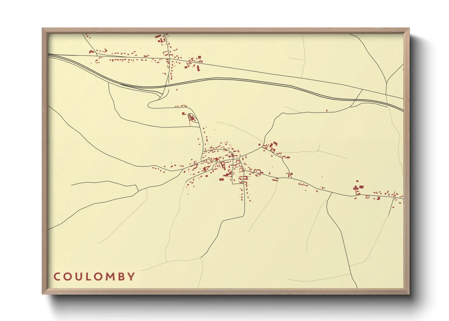 Une affiche de carte sur Coulomby