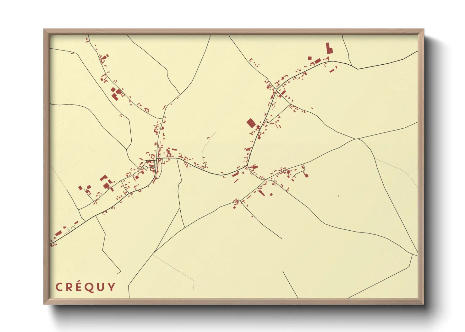 Une affiche de carte sur Créquy