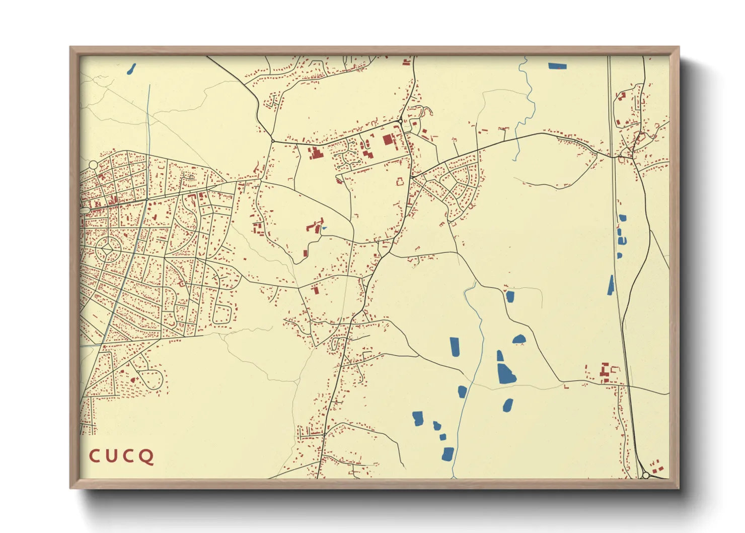 Une affiche de carte sur Cucq