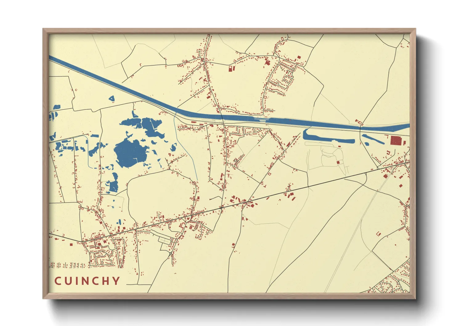 Une affiche de carte sur Cuinchy