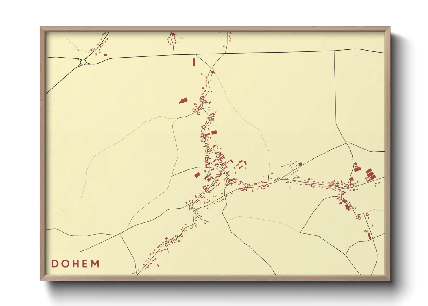 Une affiche de carte sur Dohem