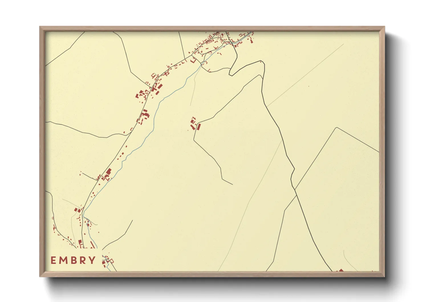 Une affiche de carte sur Embry