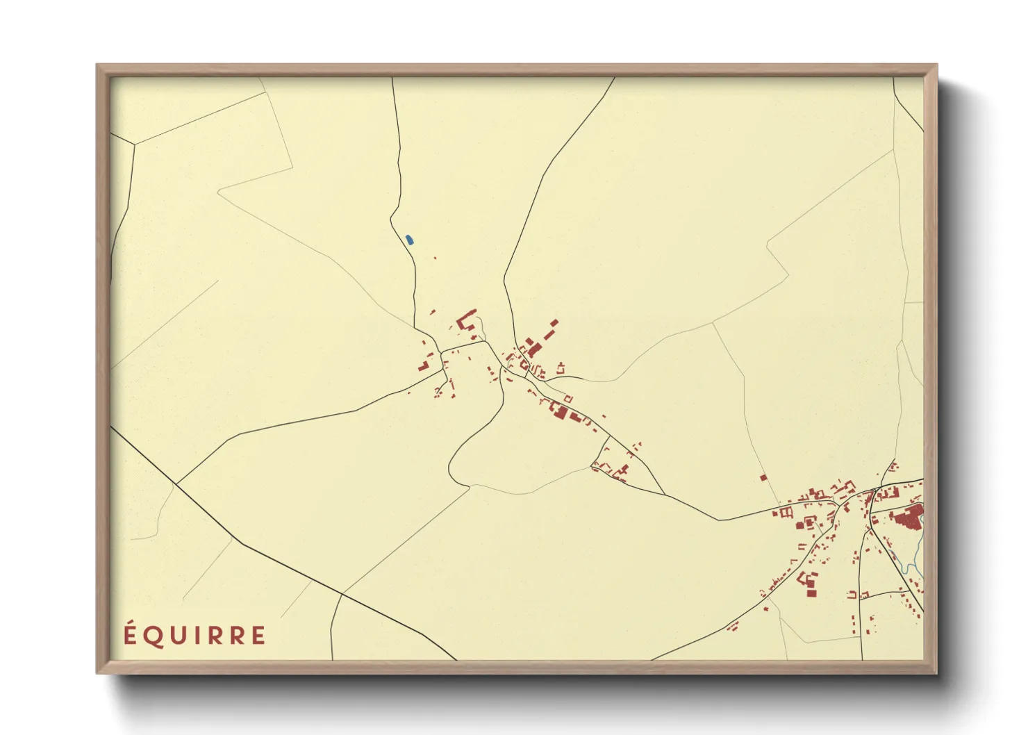 Une affiche de carte sur Équirre