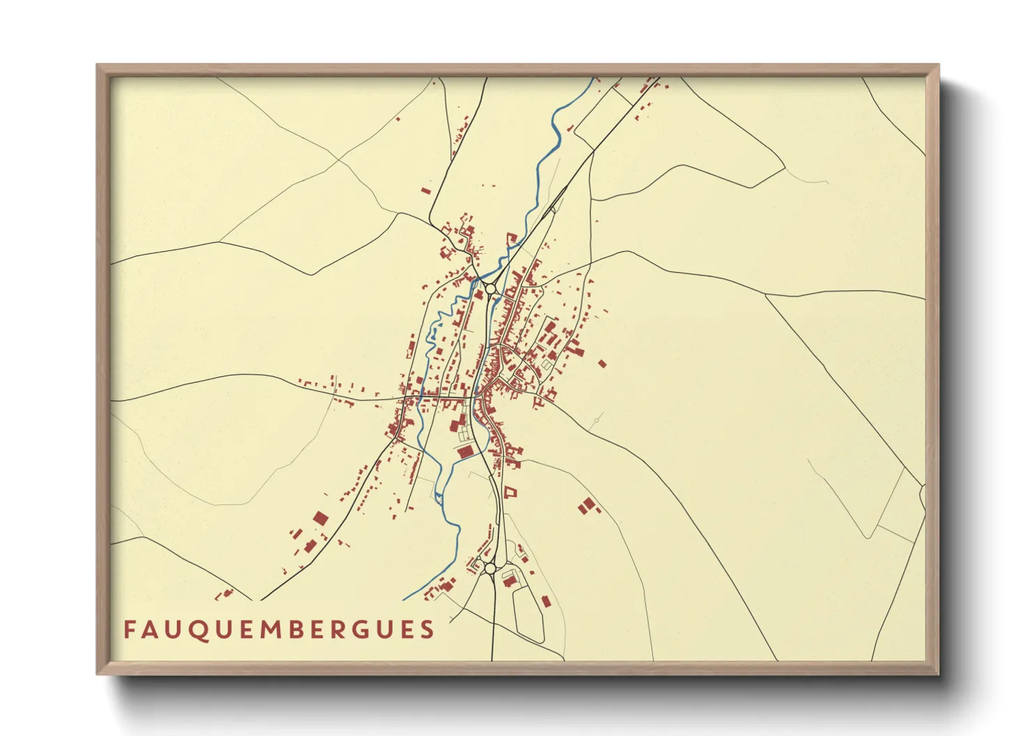Une affiche de carte sur Fauquembergues