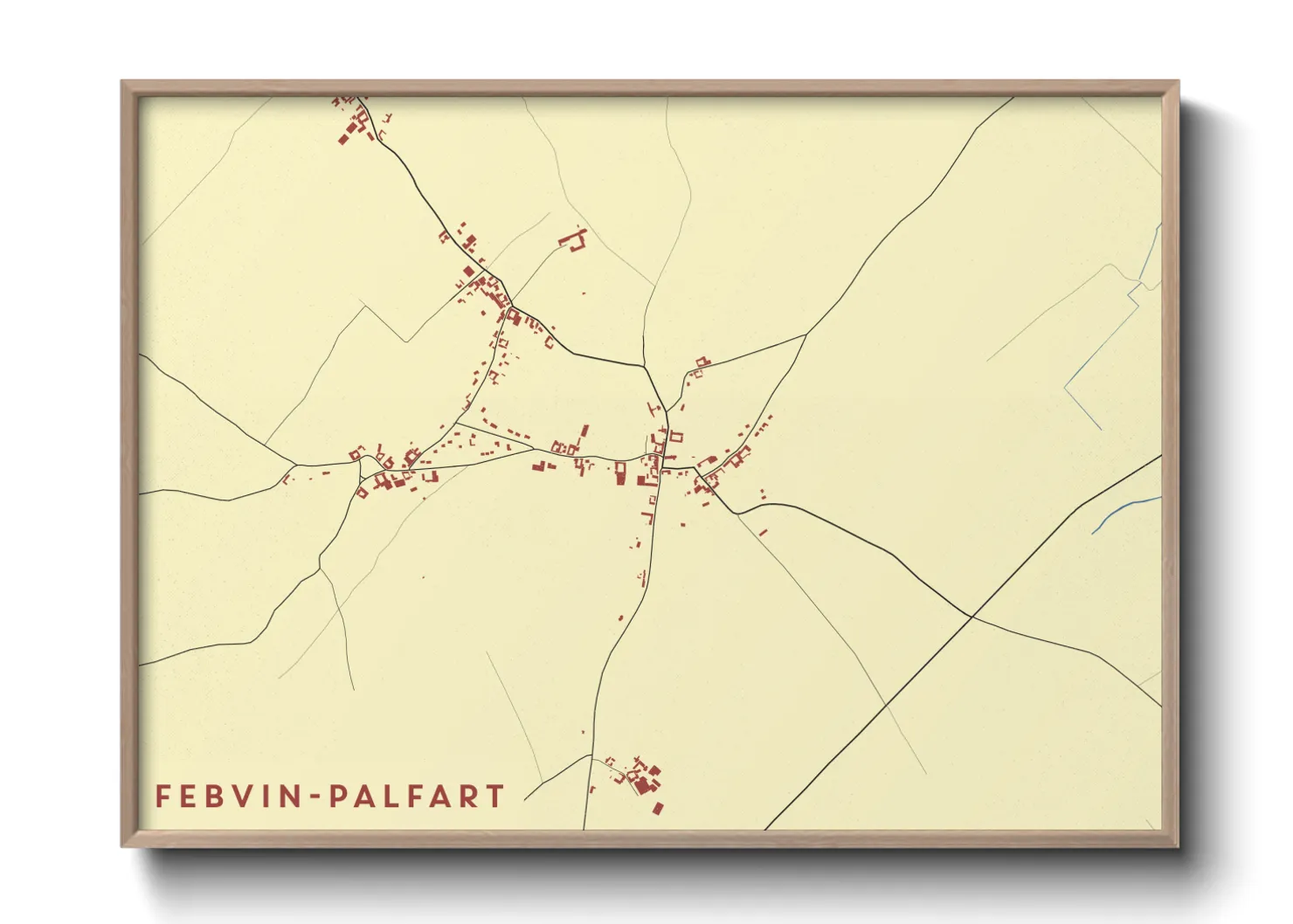 Une affiche de carte sur Febvin-Palfart