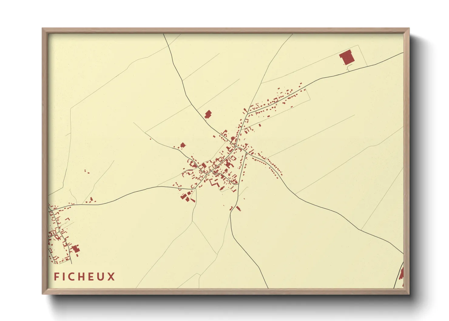 Une affiche de carte sur Ficheux