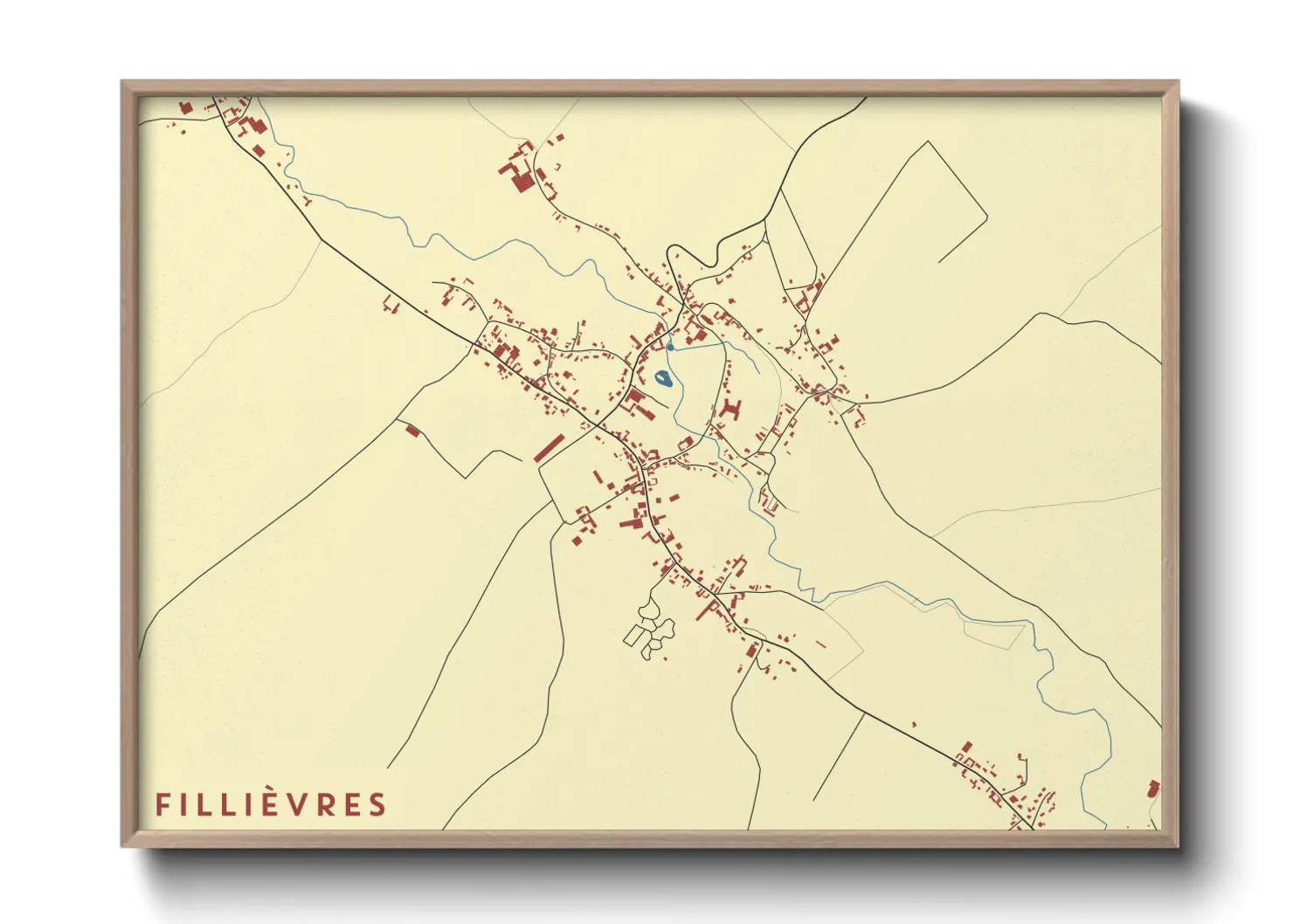 Une affiche de carte sur Fillièvres
