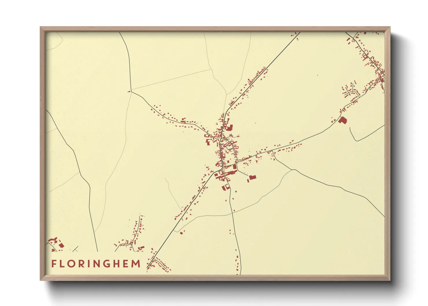 Une affiche de carte sur Floringhem