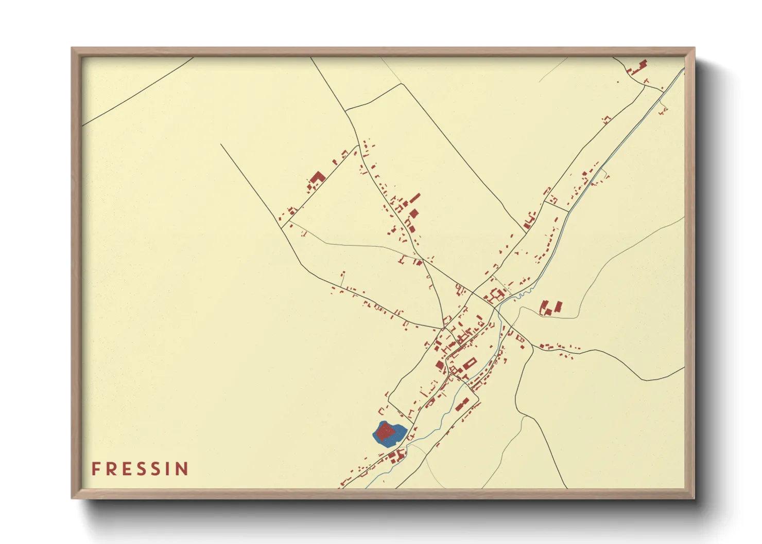 Une affiche de carte sur Fressin