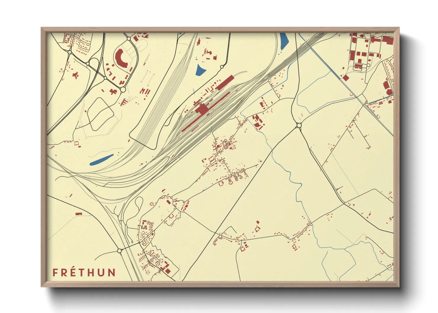 Une affiche de carte sur Fréthun