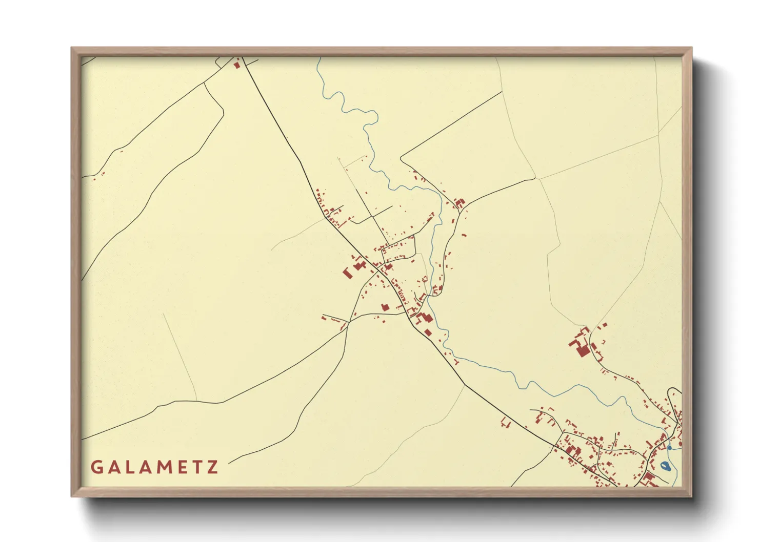 Une affiche de carte sur Galametz