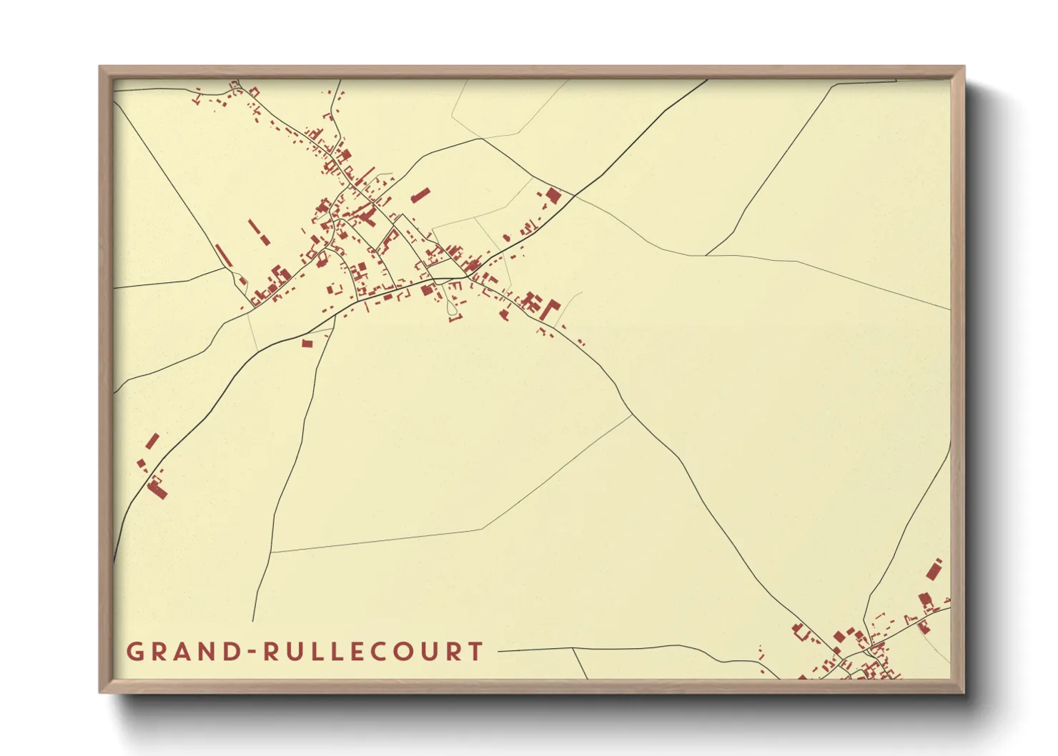 Une affiche de carte sur Grand-Rullecourt