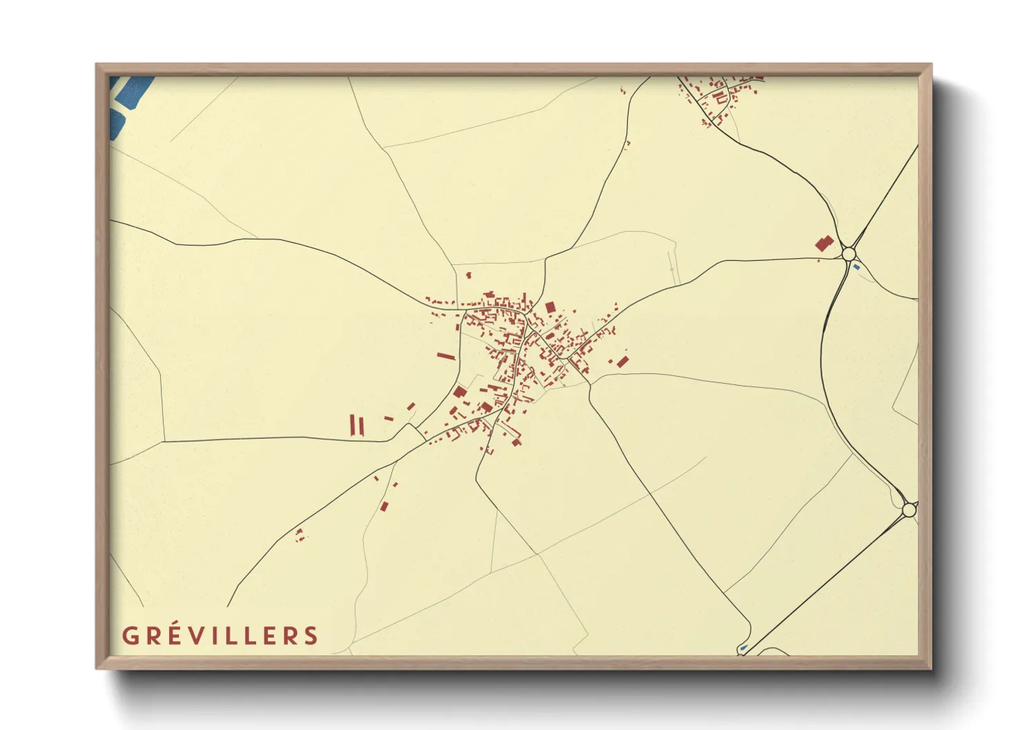 Une affiche de carte sur Grévillers