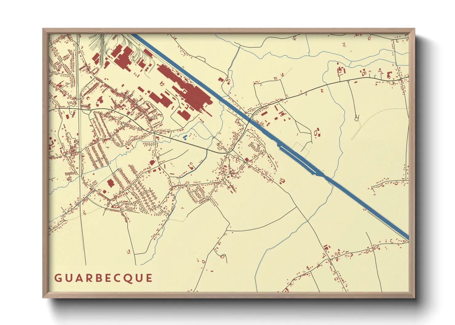 Une affiche de carte sur Guarbecque