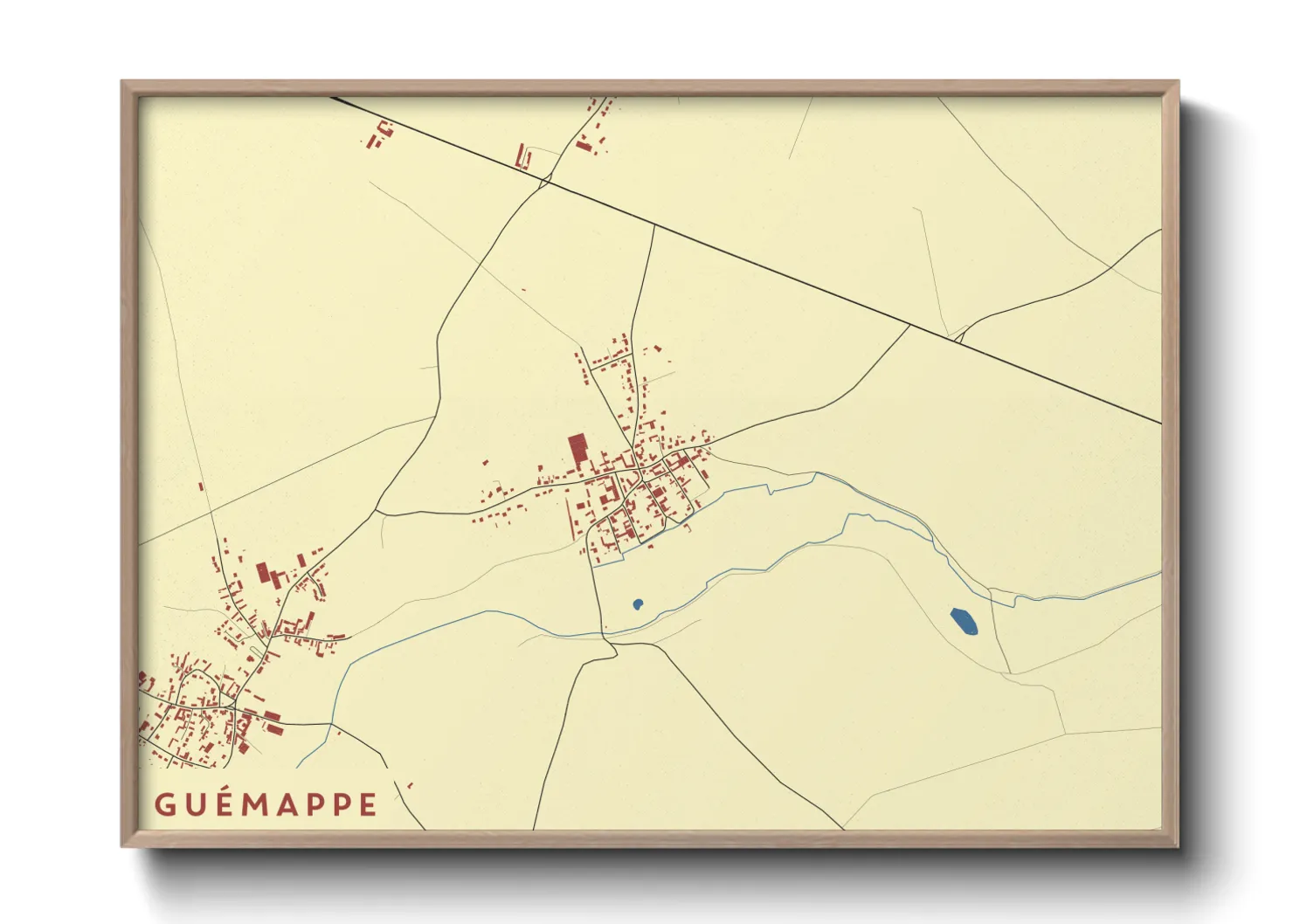 Une affiche de carte sur Guémappe