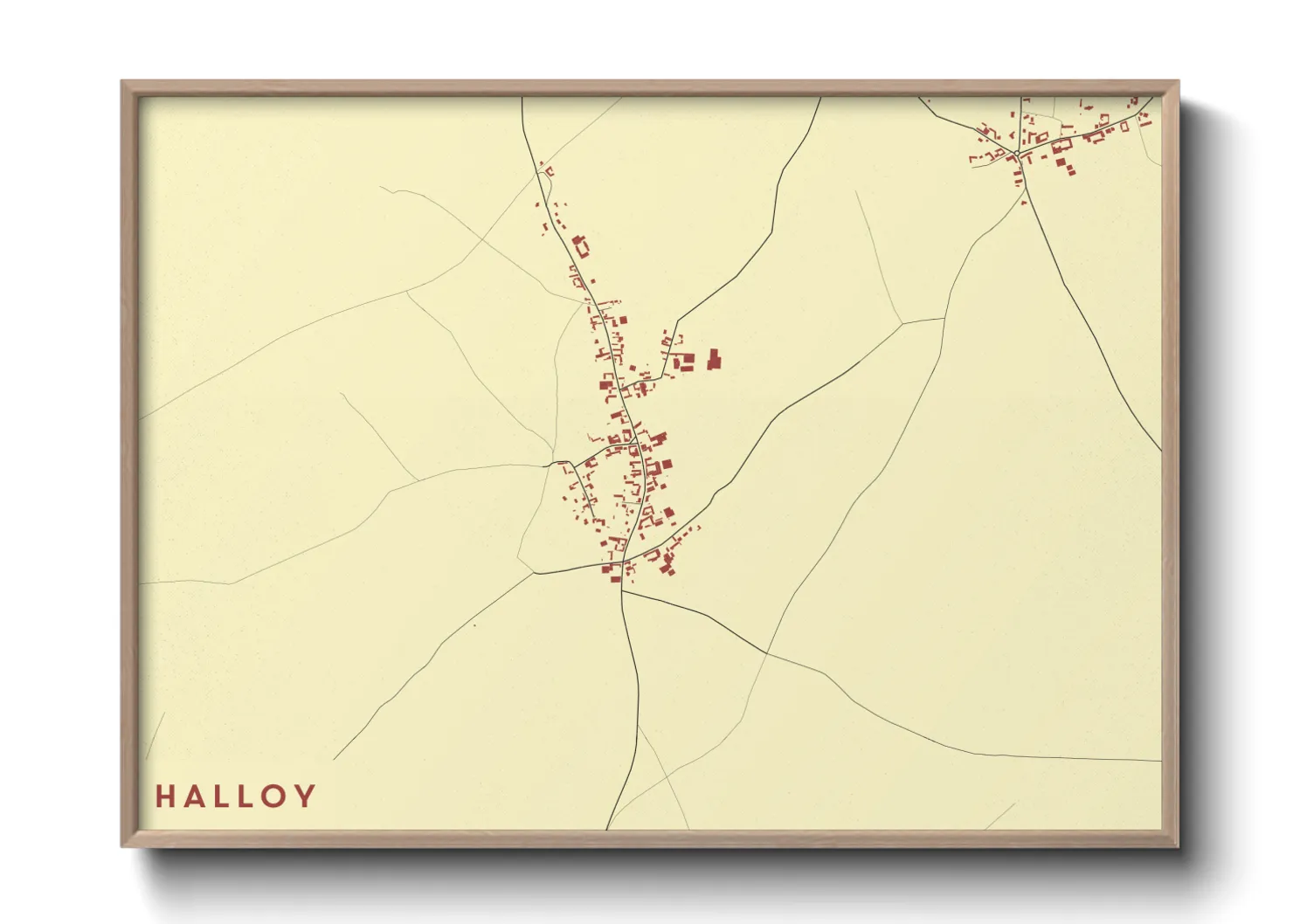 Une affiche de carte sur Halloy