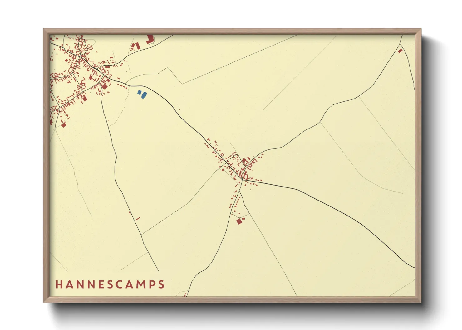 Une affiche de carte sur Hannescamps