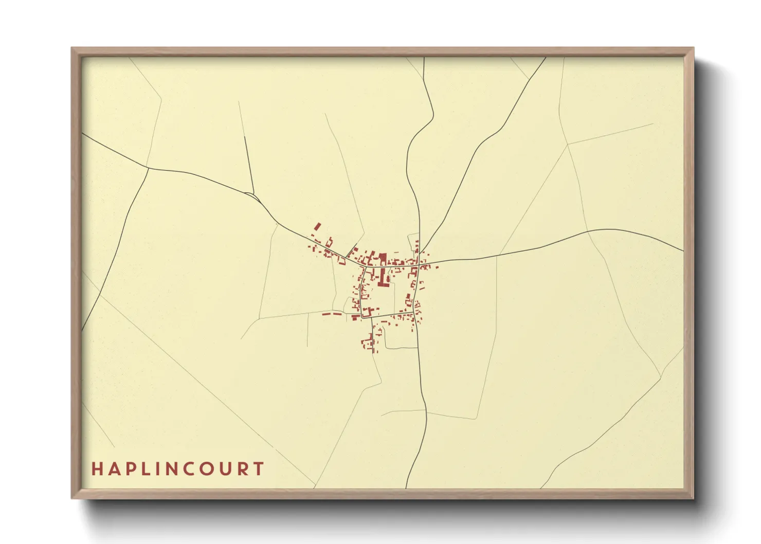 Une affiche de carte sur Haplincourt